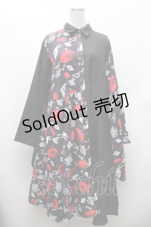 画像: NieR Clothing / 着物袖ワンピース  黒 S-26-02-11-055-PU-OP-AS-ZS