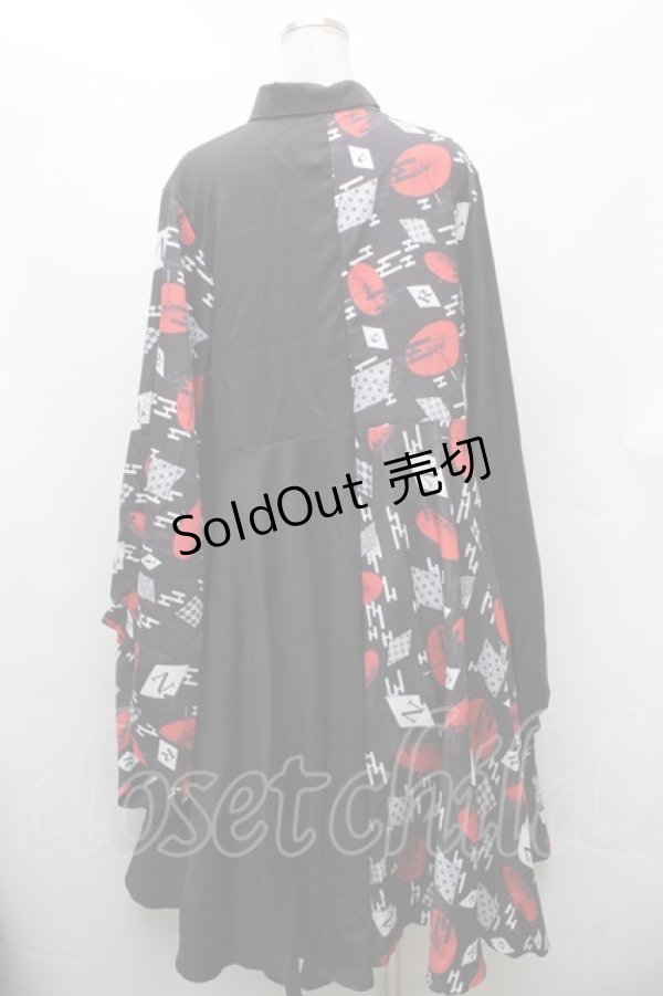 画像2: NieR Clothing / 着物袖ワンピース  黒 S-26-02-11-055-PU-OP-AS-ZS (2)