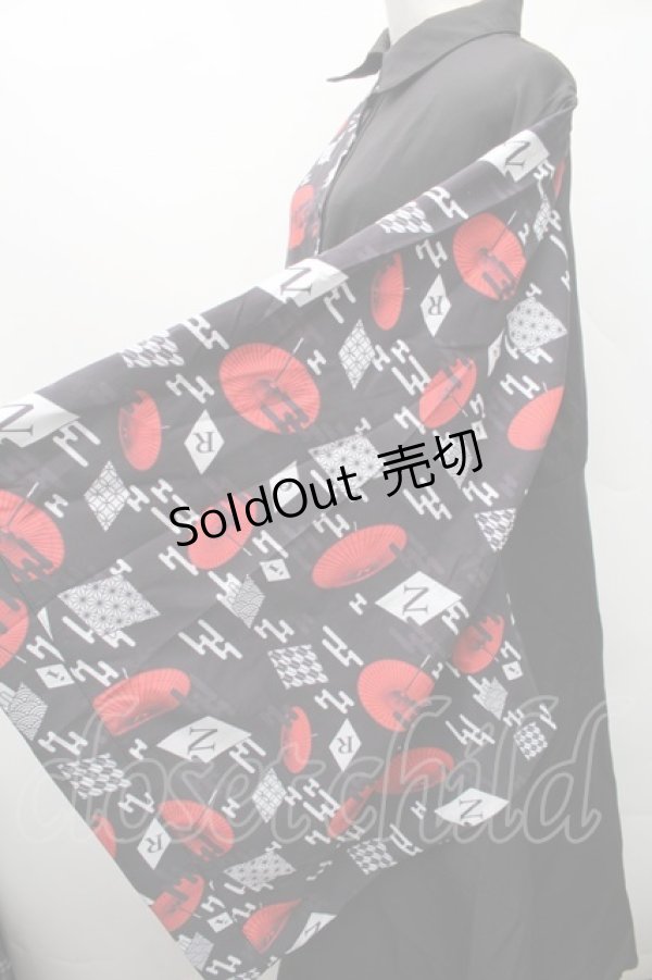 画像3: NieR Clothing / 着物袖ワンピース  黒 S-26-02-11-055-PU-OP-AS-ZS (3)