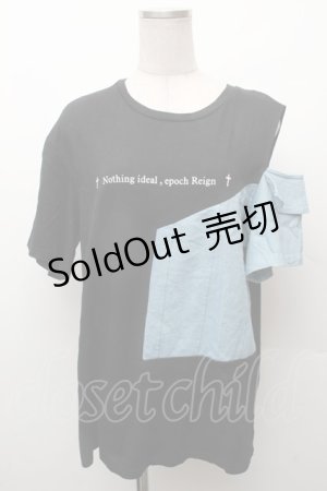 画像: NieR Clothing / デザイントップス  黒 S-26-02-11-006-PU-TO-AS-ZS