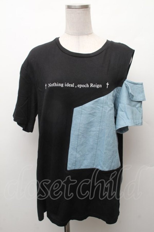画像1: NieR Clothing / デザイントップス  黒 S-26-02-11-006-PU-TO-AS-ZS (1)