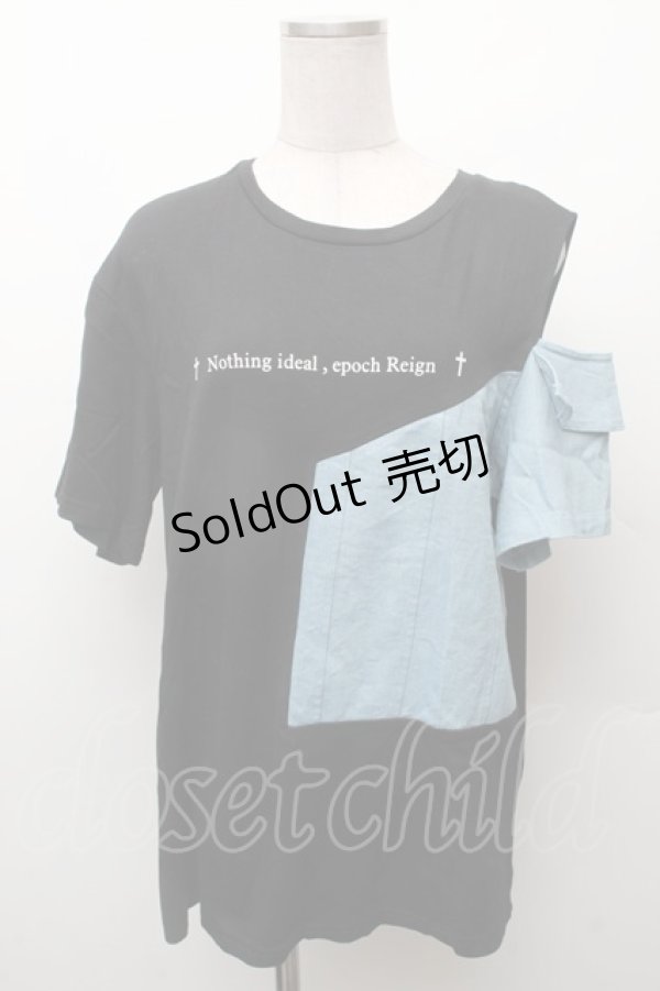 画像1: NieR Clothing / デザイントップス  黒 S-26-02-11-006-PU-TO-AS-ZS (1)