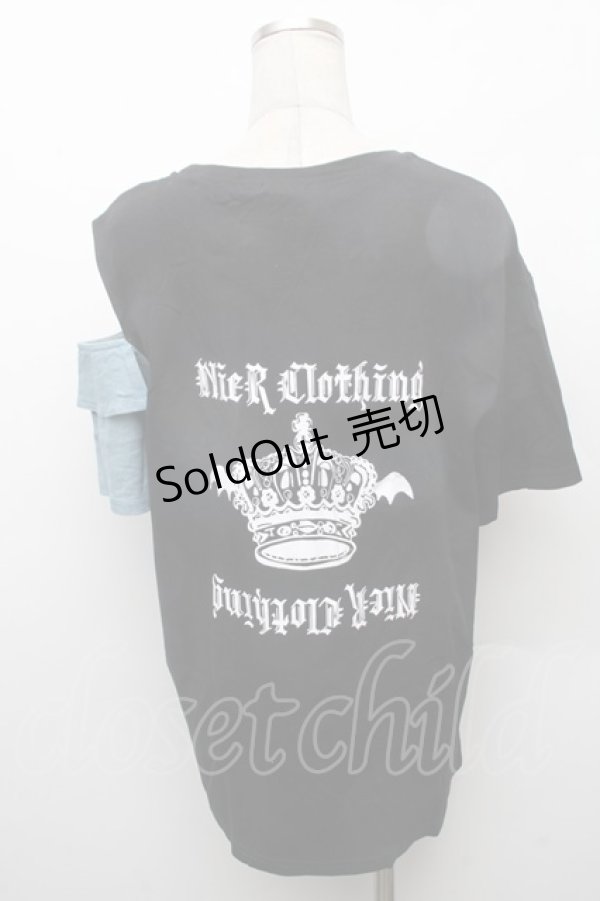 画像2: NieR Clothing / デザイントップス  黒 S-26-02-11-006-PU-TO-AS-ZS (2)