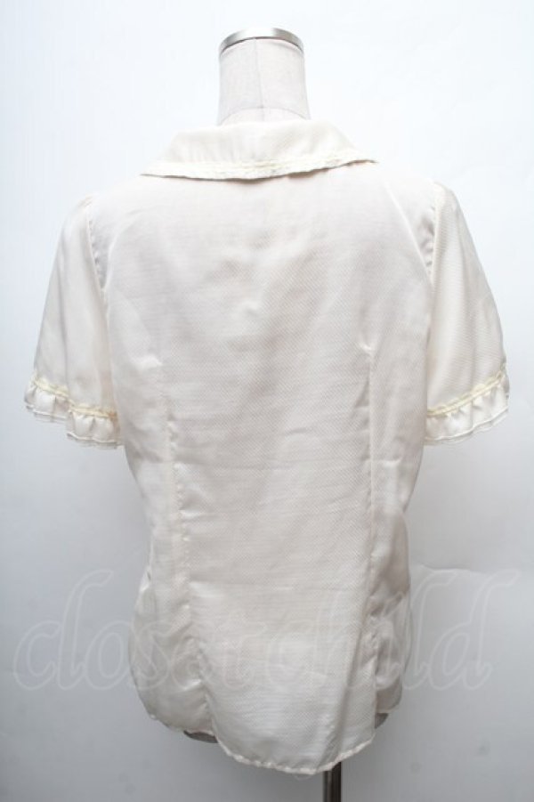 画像2: axes femme / フレア袖フリルブラウス  オフ S-26-02-11-001-AX-TO-AS-ZS (2)