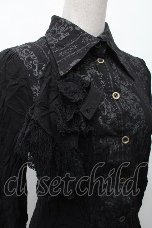 画像3: STEAM / フリルブラウス  黒 S-26-02-11-008-HN-BL-AS-ZS (3)