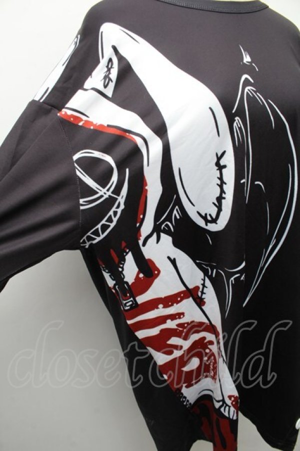 画像3: NieR Clothing / 転写プリントトップス  黒 S-26-02-11-010-PU-TO-AS-ZS (3)