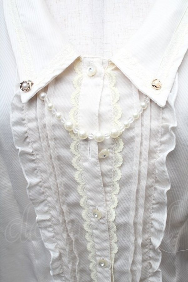 画像3: axes femme / フレア袖フリルブラウス  オフ S-26-02-11-001-AX-TO-AS-ZS (3)