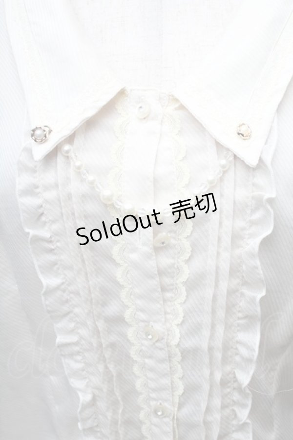 画像3: axes femme / フレア袖フリルブラウス  オフ S-26-02-11-001-AX-TO-AS-ZS (3)