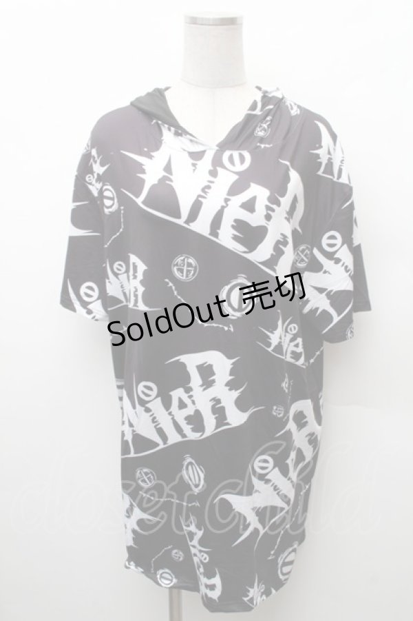 画像1: NieR Clothing / 転写プリントトップス  黒 S-26-02-11-015-PU-TO-AS-ZS (1)