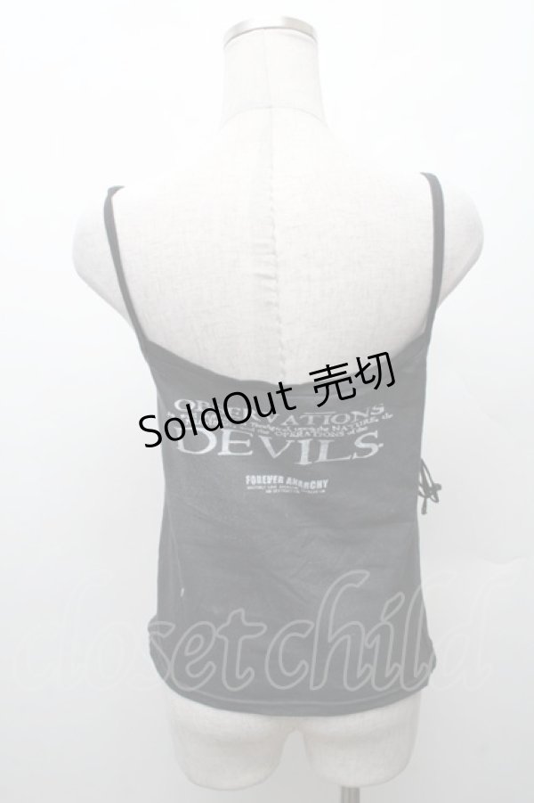画像2: h.ANARCHY / プリントチェーンキャミソール  黒 S-26-02-11-020-HN-TO-HR-ZS (2)