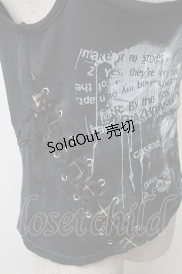 画像3: h.ANARCHY / プリントチェーンキャミソール  黒 S-26-02-11-020-HN-TO-HR-ZS (3)