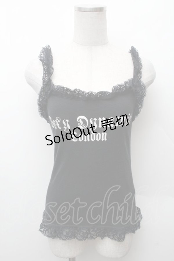 画像1: SEXY DYNAMITE LONDON / ロゴptキャミソール  黒 S-26-02-11-021-PU-TS-HR-ZS (1)