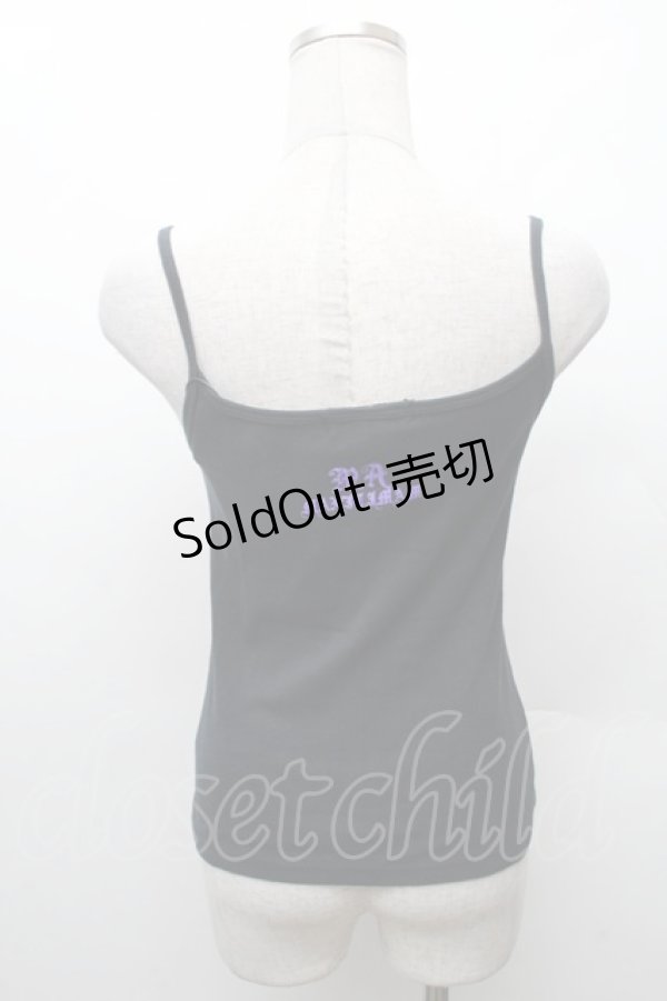 画像2: MAM MAXICIMAM / プリントキャミソール S 黒 S-26-02-11-022-0-TS-HR-ZS (2)