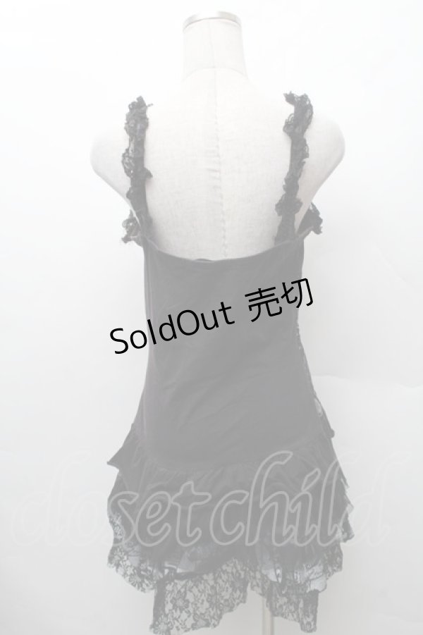 画像2: SEX POT ReVeNGe / ティアードキャミワンピース  黒 S-26-02-11-025-SP-OP-HR-ZS (2)