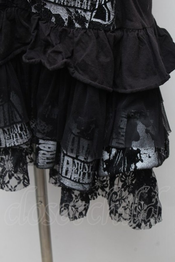 画像4: SEX POT ReVeNGe / ティアードキャミワンピース  黒 S-26-02-11-025-SP-OP-HR-ZS (4)