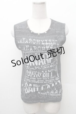 画像: h.ANARCHY / プリントタンクトップ  グレー S-26-02-11-027-HN-TS-HR-ZS