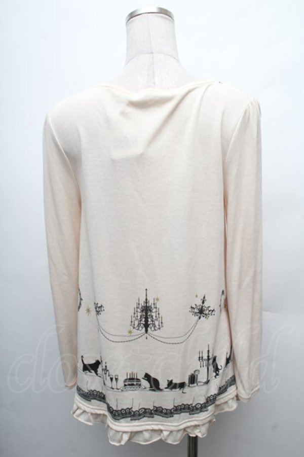 画像2: axes femme / シルエットねこptプルオーバー  オフ S-26-02-11-003-AX-TO-AS-ZS (2)