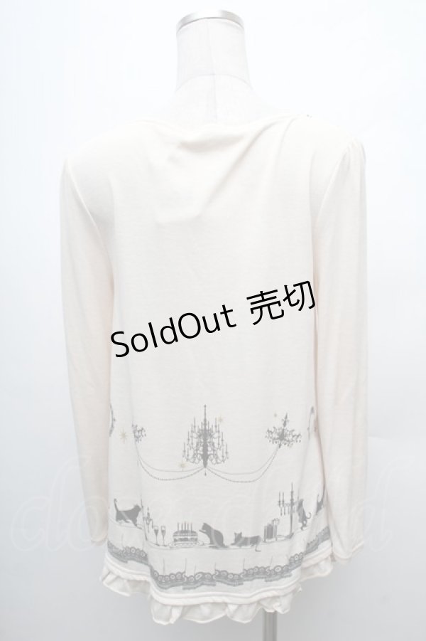 画像2: axes femme / シルエットねこptプルオーバー  オフ S-26-02-11-003-AX-TO-AS-ZS (2)