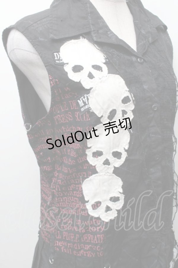 画像4: MAD / プリントノースリーブチュニック M 黒 S-26-02-11-032-PU-TO-HR-ZS (4)