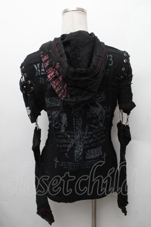 画像2: MAD / ガーゼフードZIPパーカー M 黒 S-26-02-11-033-PU-TO-HR-ZS (2)