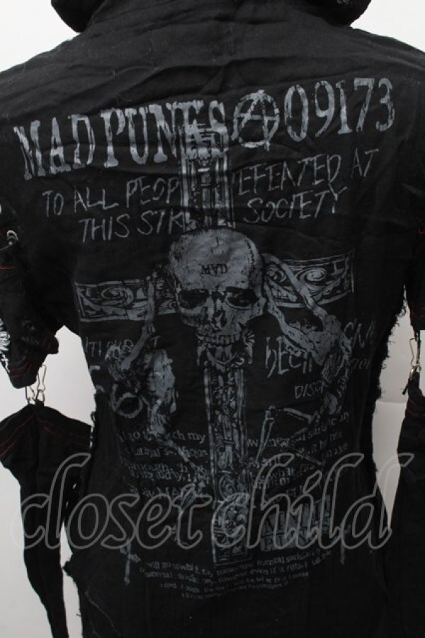 画像5: MAD / ガーゼフードZIPパーカー M 黒 S-26-02-11-033-PU-TO-HR-ZS (5)