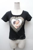 画像1: CHOICE / ハート天使ショート丈パフTシャツ  黒 S-26-02-11-036-PU-TS-HR-ZS (1)