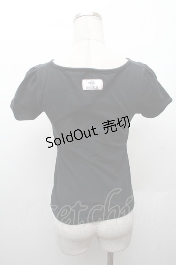 画像2: CHOICE / ハート天使ショート丈パフTシャツ  黒 S-26-02-11-036-PU-TS-HR-ZS (2)
