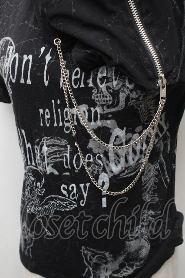 画像3: h.ANARCHY / チュールレイヤードハイネックカットソー  黒 S-26-02-11-037-HN-TS-HR-ZS (3)