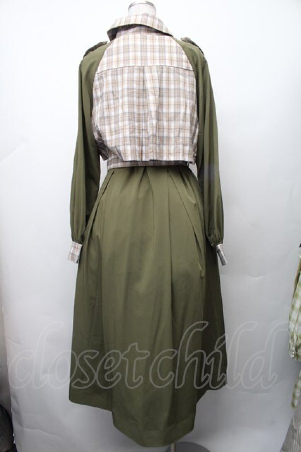 画像3: axes femme POETIQUE / 2WAYバイカラーコート  カーキ S-26-02-13-045-AX-CO-AS-ZS (3)