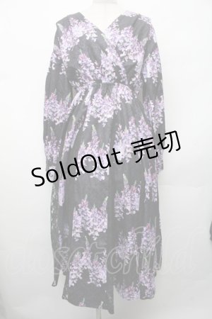 画像: axes femme / カシュクールワンピース  黒 S-26-02-13-048-AX-OP-AS-ZS