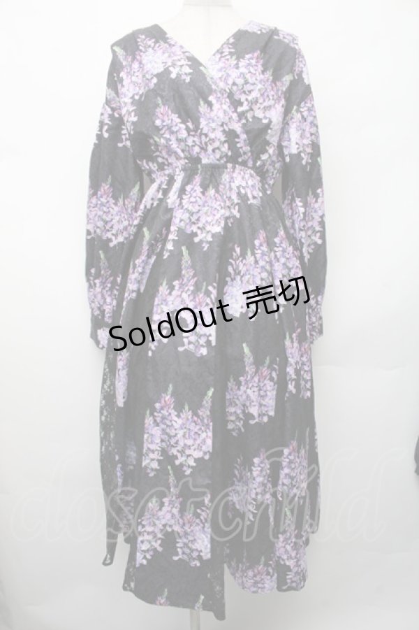 画像1: axes femme / カシュクールワンピース  黒 S-26-02-13-048-AX-OP-AS-ZS (1)