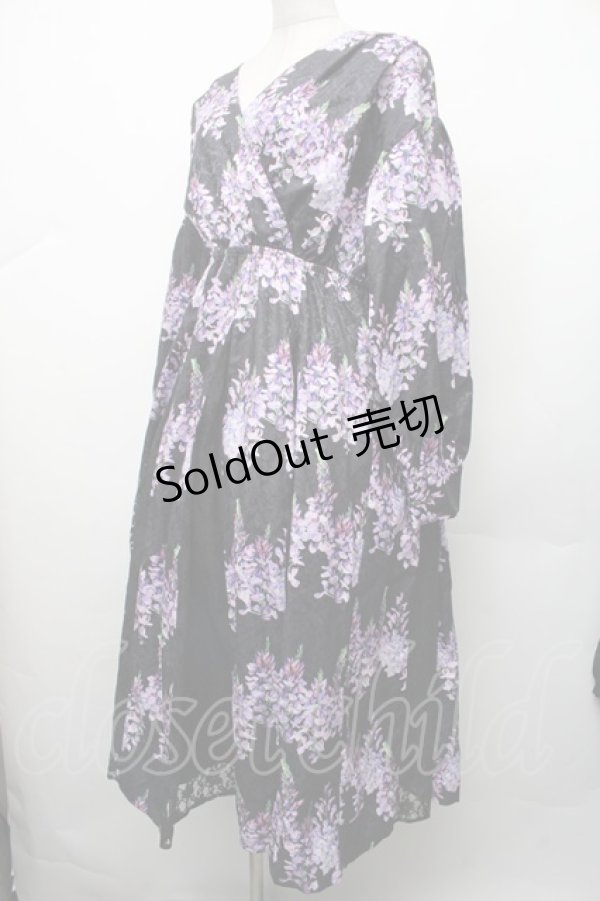 画像2: axes femme / カシュクールワンピース  黒 S-26-02-13-048-AX-OP-AS-ZS (2)