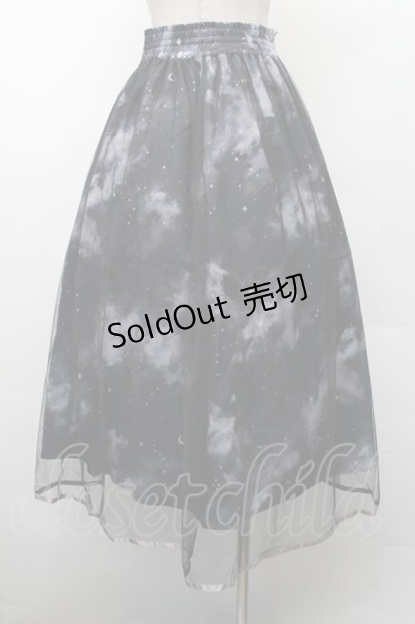 画像3: axes femme / テレスコーププリントスカート  黒 S-26-02-13-057-AX-SK-AS-ZS (3)