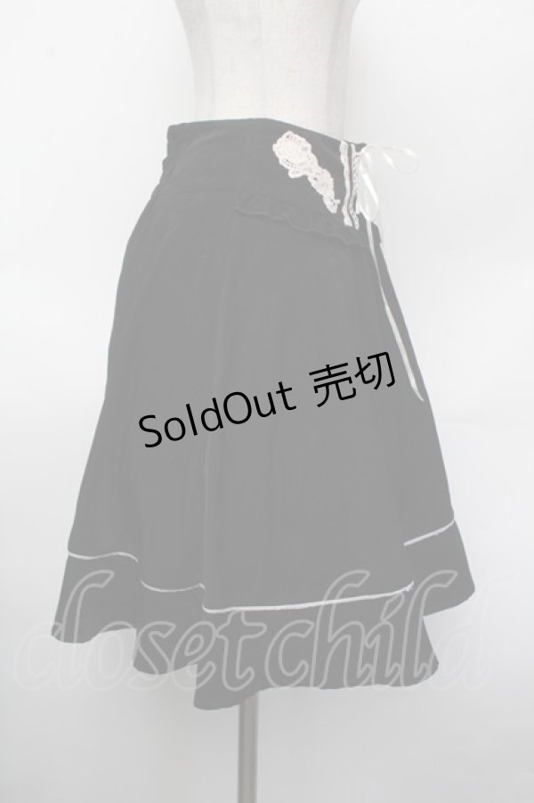 画像2: axes femme / レースアップフレアスカート  黒 S-26-02-13-061-AX-SK-HR-ZS (2)