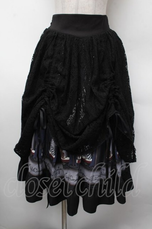 画像1: NIBBLE POISON / ダークナイトサーカススカート  黒 S-26-02-13-062-0-JA-HR-ZS (1)