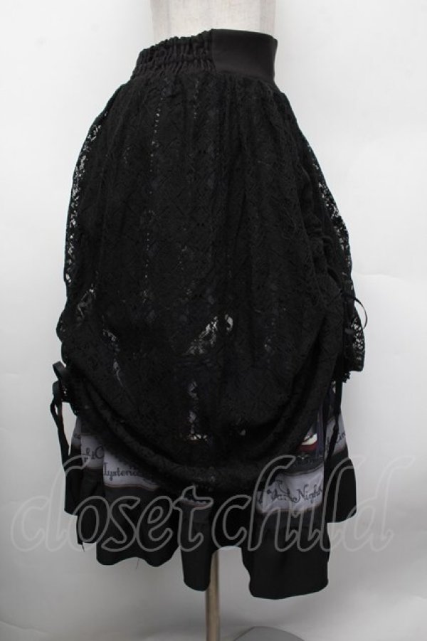 画像2: NIBBLE POISON / ダークナイトサーカススカート  黒 S-26-02-13-062-0-JA-HR-ZS (2)