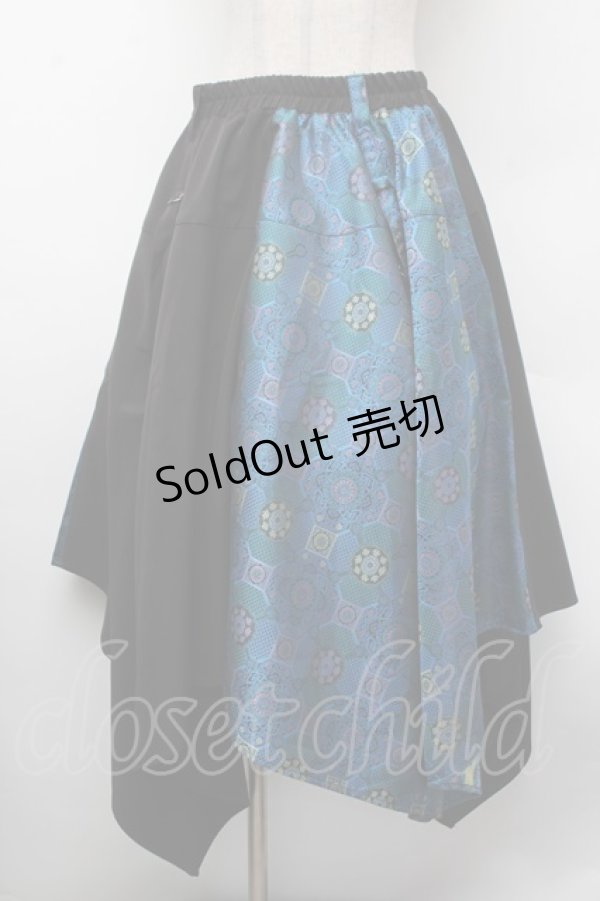 画像1: Deorart / 変形スカート  黒ｘ青 S-26-02-13-063-PU-SK-AS-ZS (1)