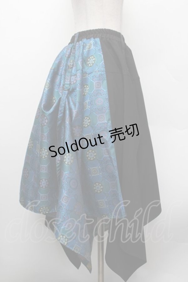 画像3: Deorart / 変形スカート  黒ｘ青 S-26-02-13-063-PU-SK-AS-ZS (3)