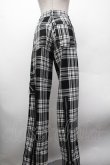 画像3: PUNK / チェックパンツ  黒ｘ白 S-26-02-13-064-PU-PA-HR-ZS (3)