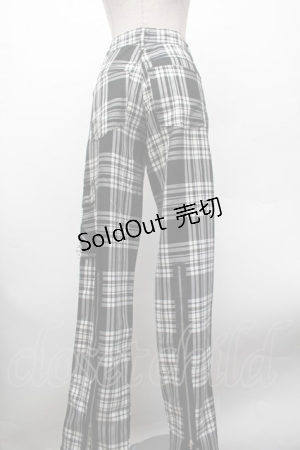 画像3: PUNK / チェックパンツ  黒ｘ白 S-26-02-13-064-PU-PA-HR-ZS (3)