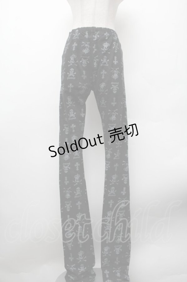 画像1: PUTUMAYO / スカルプリントレギンス  黒 S-26-02-13-065-PT-PA-HR-ZS (1)