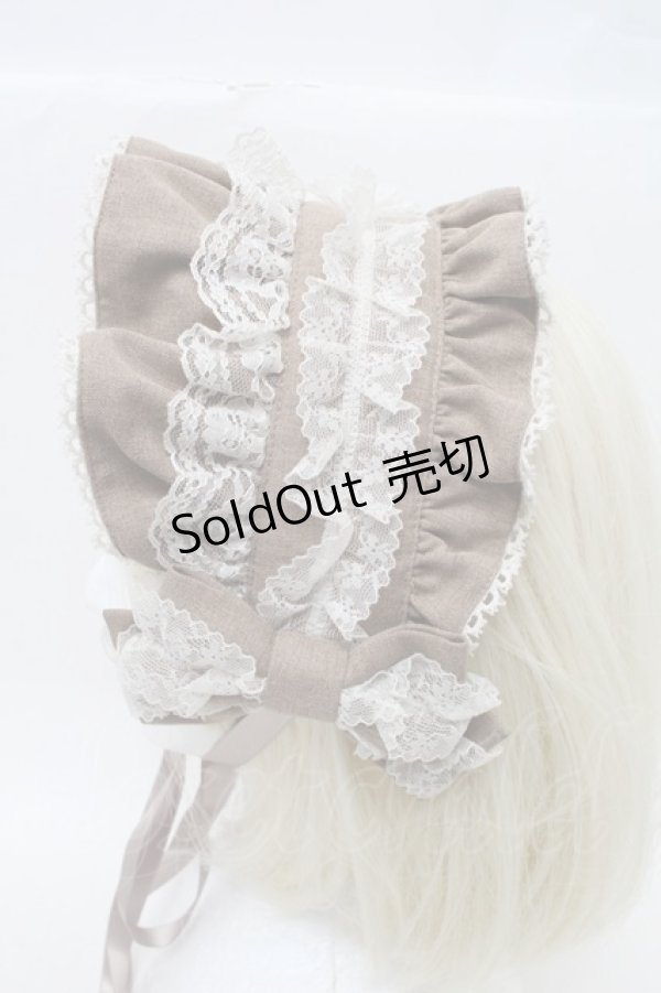 画像2: metamorphose / 両山レースブリム付きヘッドドレス  ベージュ S-26-02-13-008-ME-AC-AS-ZS (2)