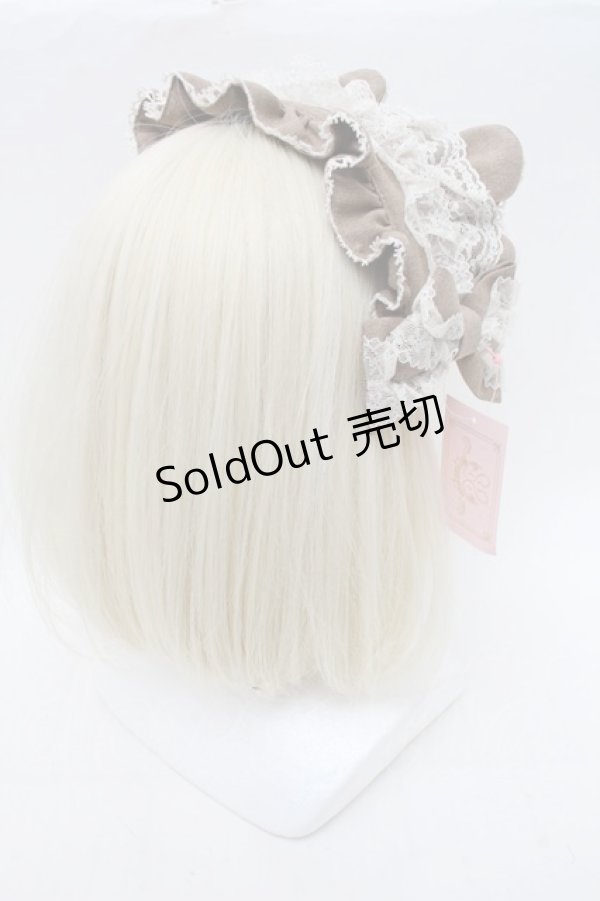 画像3: metamorphose / 両山レースブリム付きヘッドドレス  ベージュ S-26-02-13-008-ME-AC-AS-ZS (3)