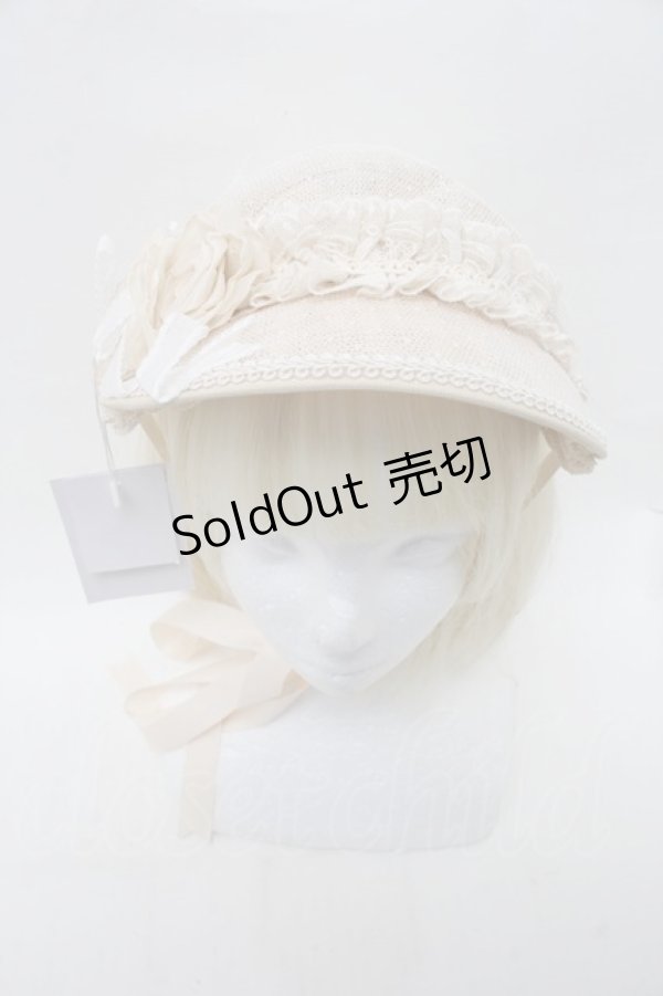画像2: Hoshibako Works / フロイラインの夢物語ミニボンネット  ベージュ S-26-02-13-009-LO-AC-AS-ZS (2)