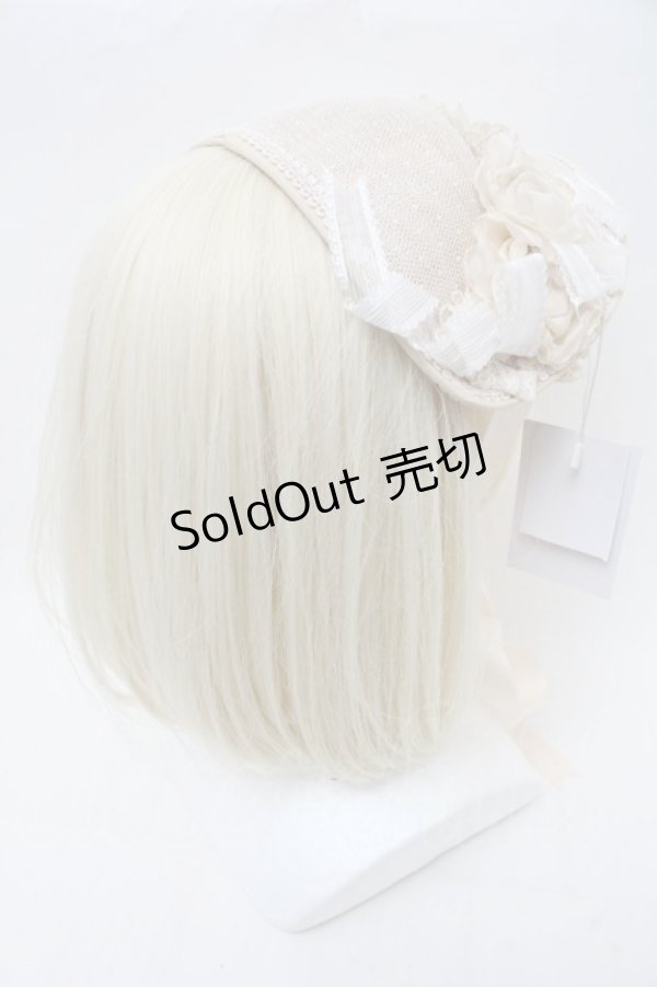 画像3: Hoshibako Works / フロイラインの夢物語ミニボンネット  ベージュ S-26-02-13-009-LO-AC-AS-ZS (3)