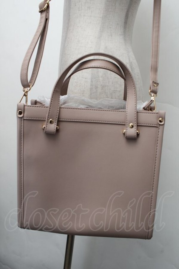 画像3: axes femme / ローズ刺繍スクエアバッグ  ピンク S-26-02-13-014-AX-BG-AS-ZS (3)