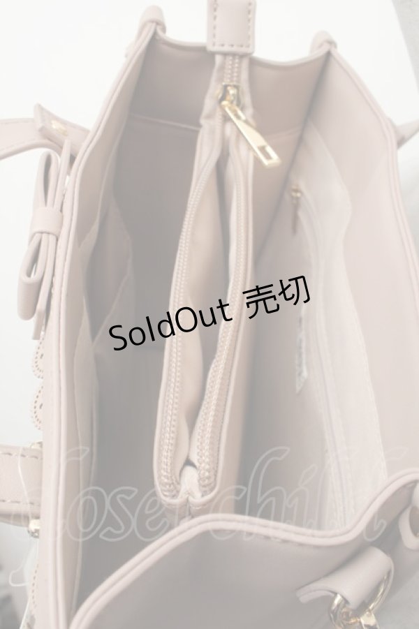 画像4: axes femme / ローズ刺繍スクエアバッグ  ピンク S-26-02-13-014-AX-BG-AS-ZS (4)