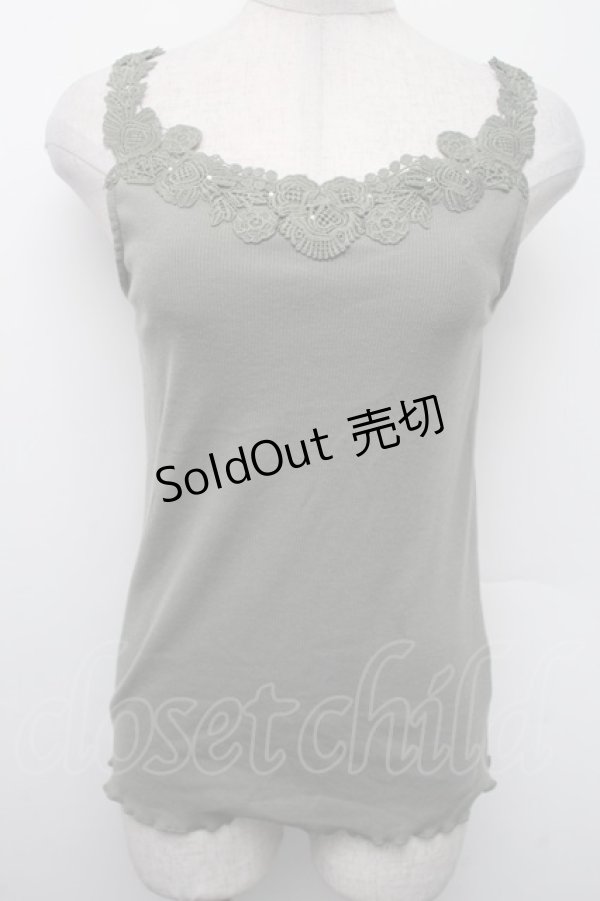 画像1: axes femme / リブタンクトップ  カーキ S-26-02-13-017-AX-TO-AS-ZS (1)