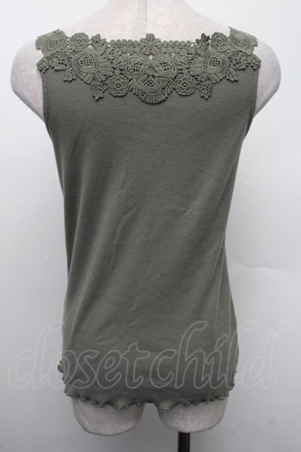 画像2: axes femme / リブタンクトップ  カーキ S-26-02-13-017-AX-TO-AS-ZS (2)