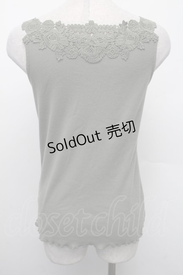 画像2: axes femme / リブタンクトップ  カーキ S-26-02-13-017-AX-TO-AS-ZS (2)